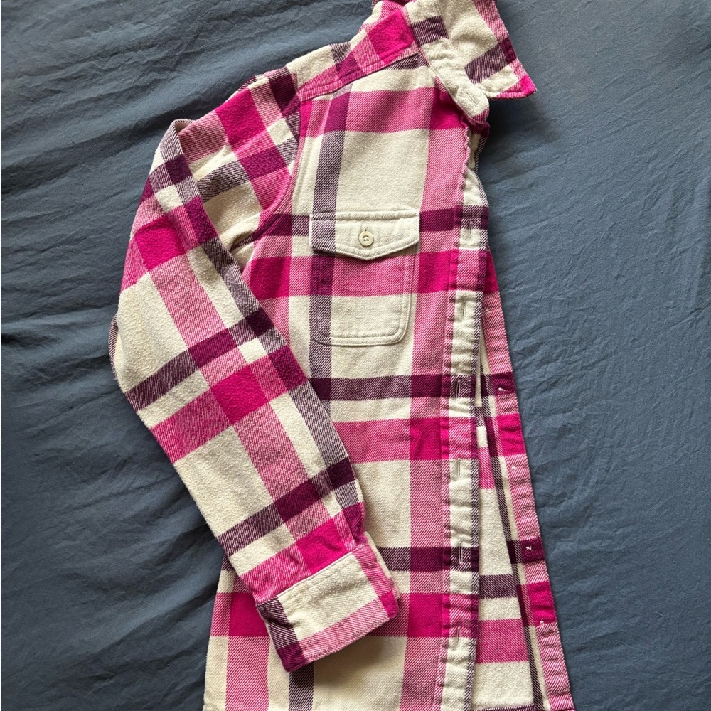 Patagonia Pink and Cream Plaid Shirt
